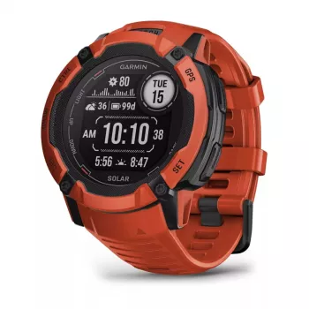 Sportinis laikrodis GARMIN Instinct 2X Solar – 50 mm polimerinis korpusas, saulės įkrovimas, GPS, 10 ATM, silikoninis dirželis