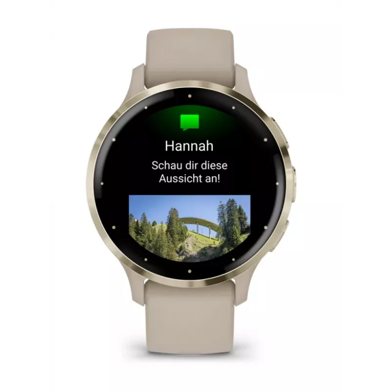 Garmin Venu 3S 010-02785-02 41 mm išmanusis laikrodis su dirželiu - prancūziška versija - pilka