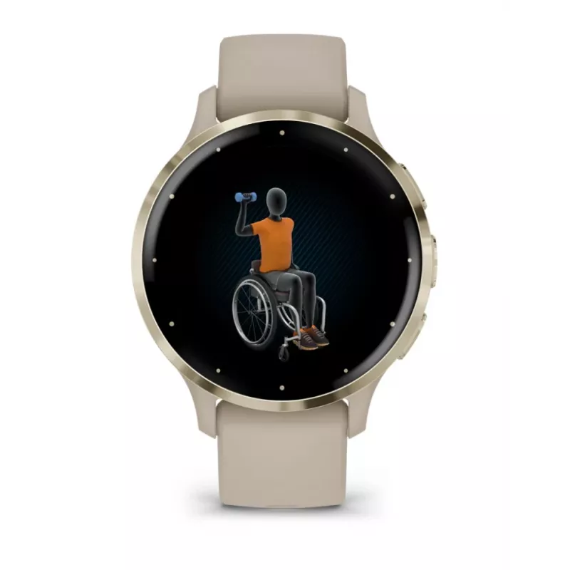 Garmin Venu 3S 010-02785-02 41 mm išmanusis laikrodis su dirželiu - prancūziška versija - pilka