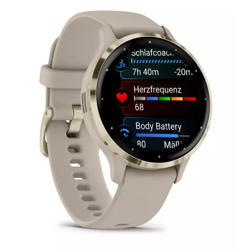 Garmin Venu 3S 010-02785-02 41 mm išmanusis laikrodis su dirželiu - prancūziška versija - pilka