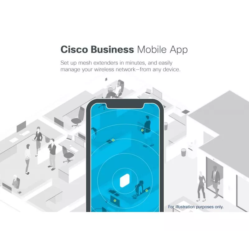 CISCO CBW145AC 802.11ac 2x2 Wave 2 belaidžio ryšio prieigos taškas sieniniam lizdui