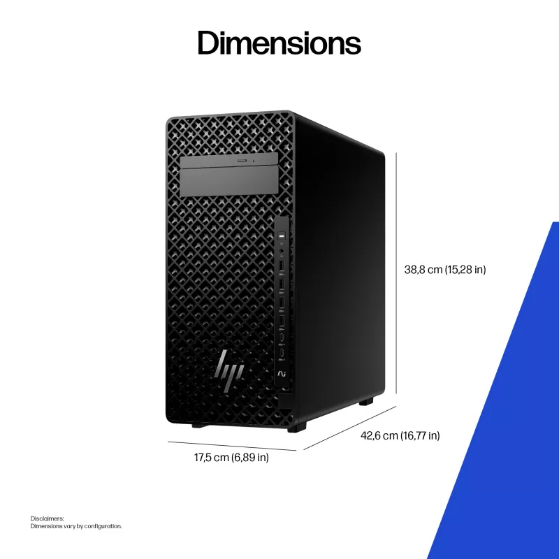HP Z2 Tower G1i darbo stotis su Intel Core Ultra 7 265K, 32 GB DDR5-SDRAM, NVIDIA RTX A1000, Windows 11 Pro – dirbtinio intelekto kompiuteris