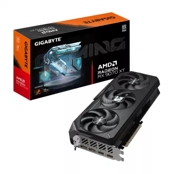 GIGABYTE Radeon RX 9070 XT GAMING 16G vaizdo plokštė – 16 GB GDDR6, 256 bit, PCI-E 5.0, 2970 MHz branduolio dažnis, 2 x DisplayPort 2.1a, 2 x HDMI 2.1b, GV-R9070XTGAMING-16GD