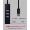 ICY BOX IB-HUB1419-LAN USB 3.2 Gen 1 (3.1 Gen 1) Type-A juodas USB skirstytuvas su LAN prievadu