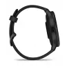 GARMIN Venu 3 – juodas korpusas su nerūdijančio plieno rėmeliu ir silikoniniu dirželiu – 45 mm