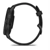 GARMIN Venu 3 – juodas korpusas su nerūdijančio plieno rėmeliu ir silikoniniu dirželiu – 45 mm