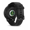 GARMIN Venu 3 – juodas korpusas su nerūdijančio plieno rėmeliu ir silikoniniu dirželiu – 45 mm