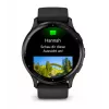 GARMIN Venu 3 – juodas korpusas su nerūdijančio plieno rėmeliu ir silikoniniu dirželiu – 45 mm