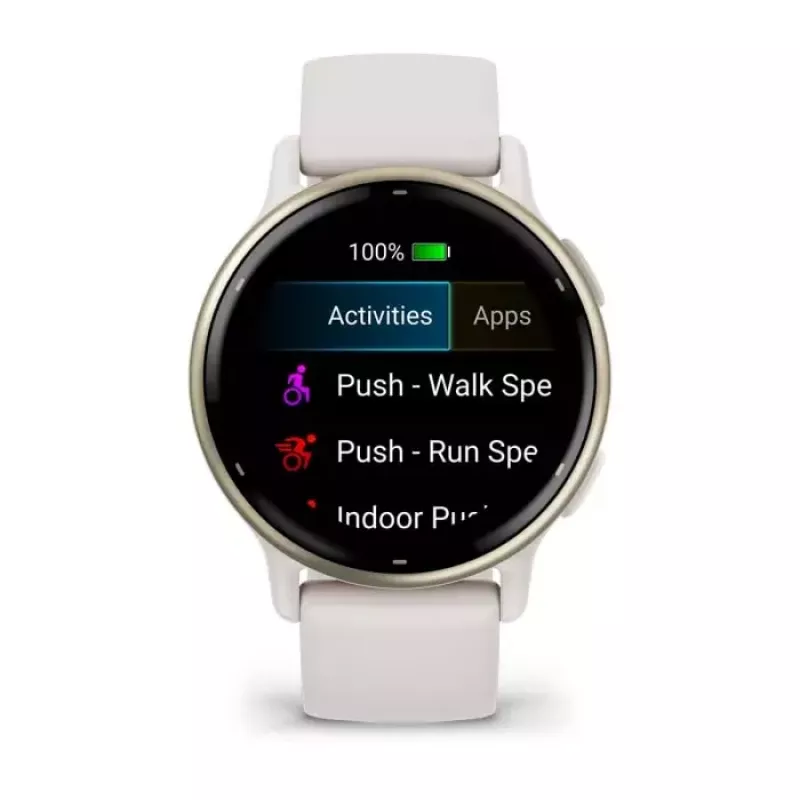 Sportinis laikrodis GARMIN Vivoactive 5 — 42 mm aliuminio/polimero korpusas, AMOLED 1,2 colio, GPS/GLONASS/Galileo, širdies ritmo ir SpO2, 5 ATM, 11 dienų baterija