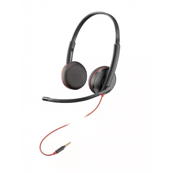 HP Poly Blackwire C3225 Top laidinis ausinių rinkinys, biurui/skambučių centrui, 87 g, juodos spalvos