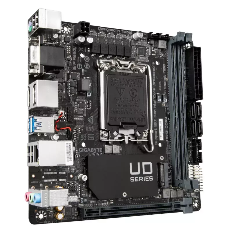 Pagrindinė plokštė GIGABYTE H610I DDR4, Intel LGA 1700, Mini-ITX