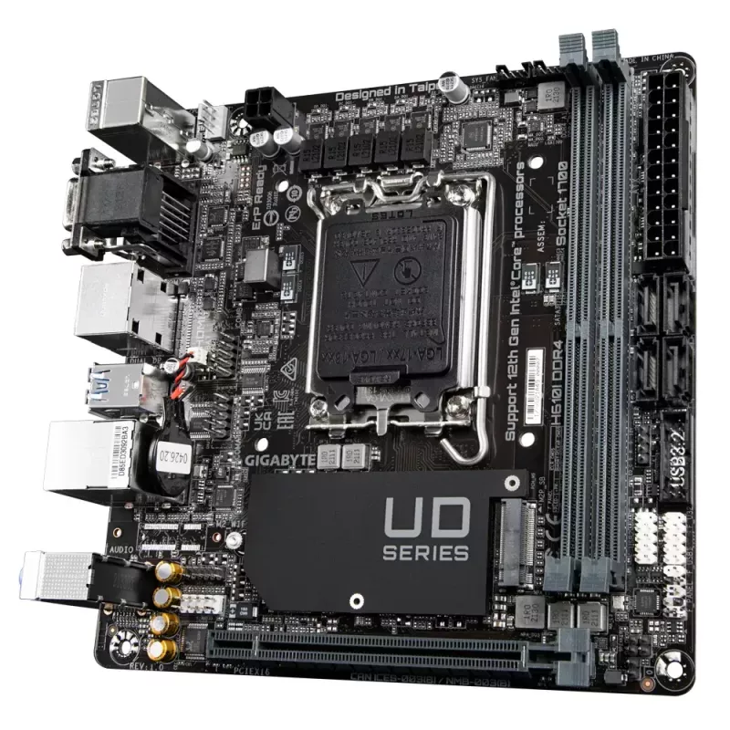 Pagrindinė plokštė GIGABYTE H610I DDR4, Intel LGA 1700, Mini-ITX