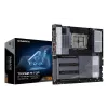 Pagrindinė plokštė GIGABYTE TRX50 AI TOP-2B – AMD Ryzen Threadripper PRO 7000, 16+8+4 fazių VRM, DDR5 iki 5200 MHz, 4xPCIe 5.0 M.2, Wi-Fi 7, 10 GbE LAN, USB 4