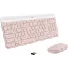 LOGITECH belaidė klaviatūra ir pelė MK470 rožinė QWERTY US/Int'l