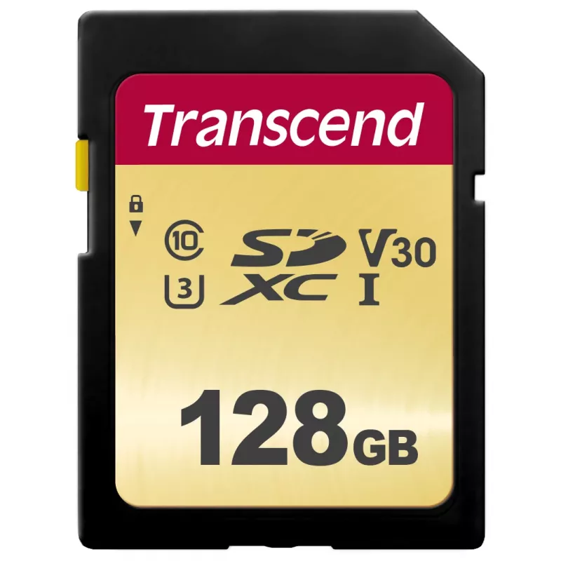 Flash atminties kortelė Transcend 128GB SDXC UHS-I 500S