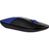 HP Z3700 belaidė mėlyna pelė, ambidekstrinė, optinė, RF belaidė, 1200 DPI, mėlyna