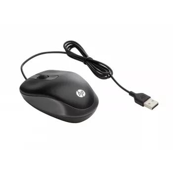 HP USB kelioninė pelė, ambidekstrinė, optinė, USB Type-A, 1000 DPI, juoda
