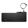 HP 405 kelių įrenginių apšviesta laidinė klaviatūra, viso dydžio (100 %), laidinė, USB, membraninė, juoda