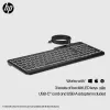 HP 405 kelių įrenginių apšviesta laidinė klaviatūra, viso dydžio (100 %), laidinė, USB, membraninė, juoda