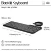 HP 405 kelių įrenginių apšviesta laidinė klaviatūra, viso dydžio (100 %), laidinė, USB, membraninė, juoda