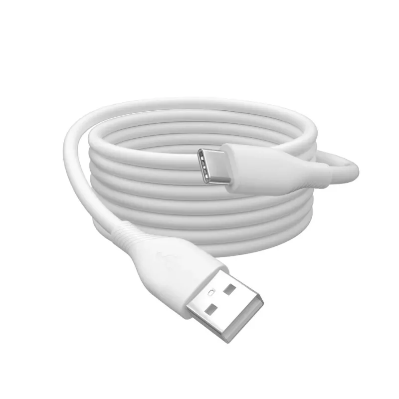 DIGITUS USB-C silikoninis įkrovimo kabelis USB-A – USB-C USB 2.0 60W – 2m Baltas