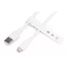 DIGITUS USB-C silikoninis įkrovimo kabelis USB-A – USB-C USB 2.0 60W – 2m Baltas