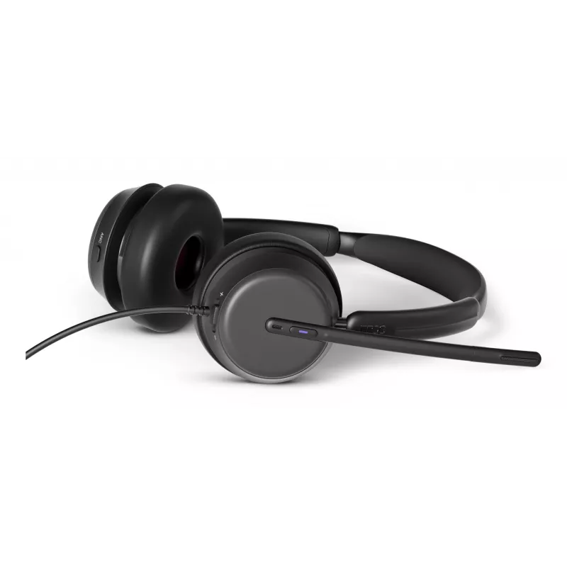 Lenovo 4Z21P85373 ausinės / headset laidinės, ant galvos, biurui / skambučių centrui, USB Type-C / USB Type-A, juodos