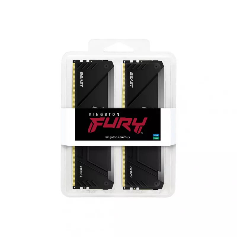 Kingston FURY Beast 64 GB (2x32 GB) DDR4 3200 MHz CL16 RGB atminties rinkinys