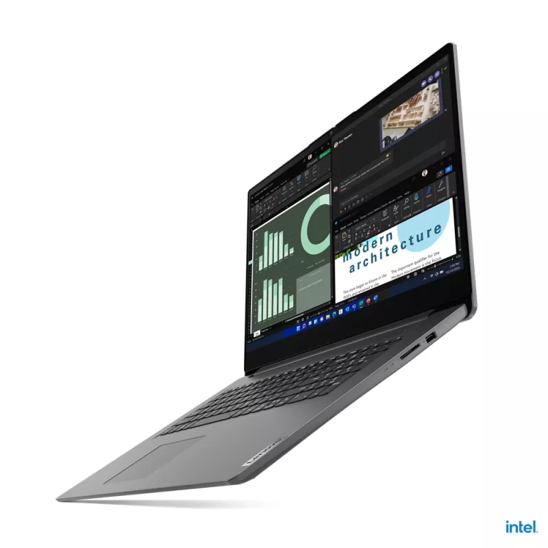 Nešiojamas kompiuteris Lenovo V17 G4 IRU Intel® U300 43,9 cm (17,3 colio) Full HD 8 GB DDR4-SDRAM 512 GB SSD Wi-Fi 6 (802.11ax) Windows 11 Home Pilka