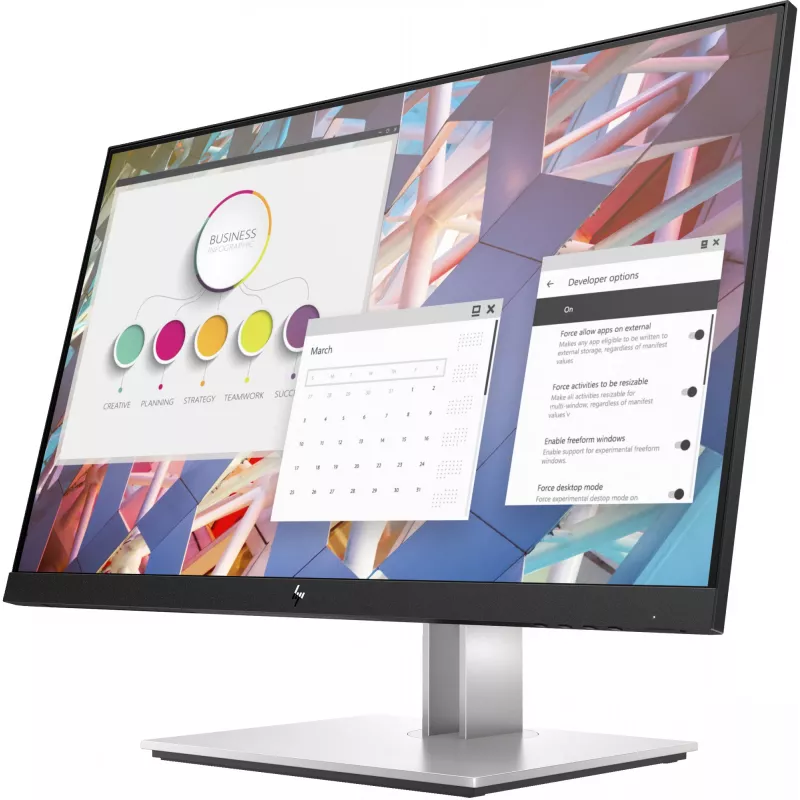 HP E-Series E24 G4 FHD monitorius, 60,5 cm (23,8 colio), 1920 x 1080 pikselių, Full HD, LCD, 5 ms, juodas