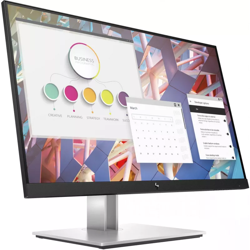 HP E-Series E24 G4 FHD monitorius, 60,5 cm (23,8 colio), 1920 x 1080 pikselių, Full HD, LCD, 5 ms, juodas