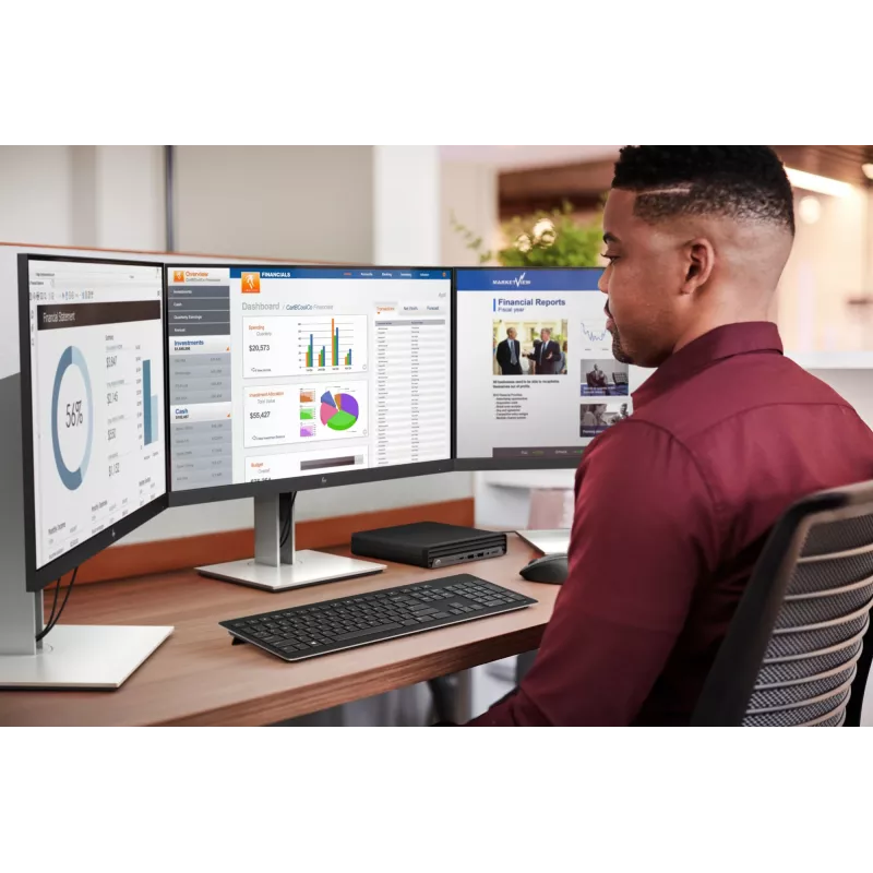 HP E-Series E24 G4 FHD monitorius, 60,5 cm (23,8 colio), 1920 x 1080 pikselių, Full HD, LCD, 5 ms, juodas