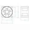 ARCTIC S4028-6K - 40 mm serverinis ventiliatorius, 250-6000 RPM, 12.06 m³/h, juodas