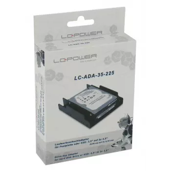 LC-POWER Kietojo disko adapteris 2x 2,5 colio į 3,5 colio lizdą, juodas - Lc-d-35-225