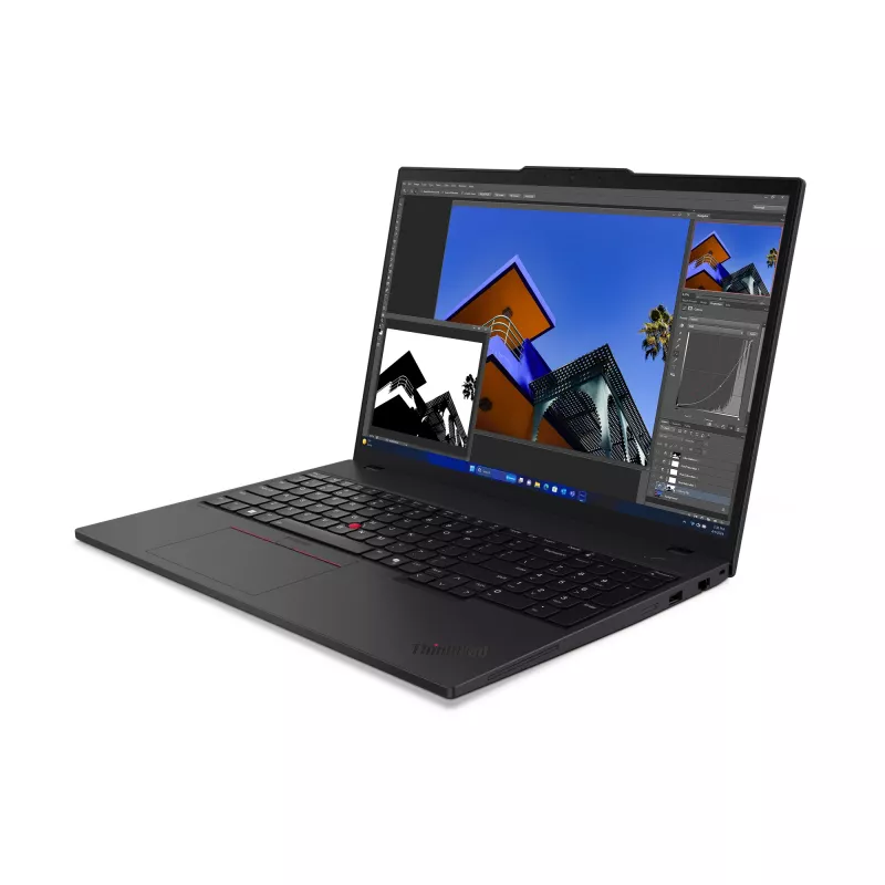 Lenovo ThinkPad T16 Gen 3 21MN00BJGE nešiojamas kompiuteris, Intel Core Ultra 5 125U, 40,6 cm (16 col.) WUXGA IPS 1920x1200, 16 GB DDR5-SDRAM, 512 GB NVMe SSD, Intel Graphics, Wi-Fi 6E, Bluetooth, Windows 11 Pro, vokiška klaviatūra, juodas, 1,83 kg