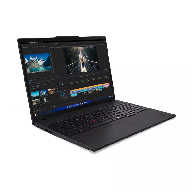Lenovo ThinkPad T16 Gen 3 21MN00BJGE nešiojamas kompiuteris, Intel Core Ultra 5 125U, 40,6 cm (16 col.) WUXGA IPS 1920x1200, 16 GB DDR5-SDRAM, 512 GB NVMe SSD, Intel Graphics, Wi-Fi 6E, Bluetooth, Windows 11 Pro, vokiška klaviatūra, juodas, 1,83 kg