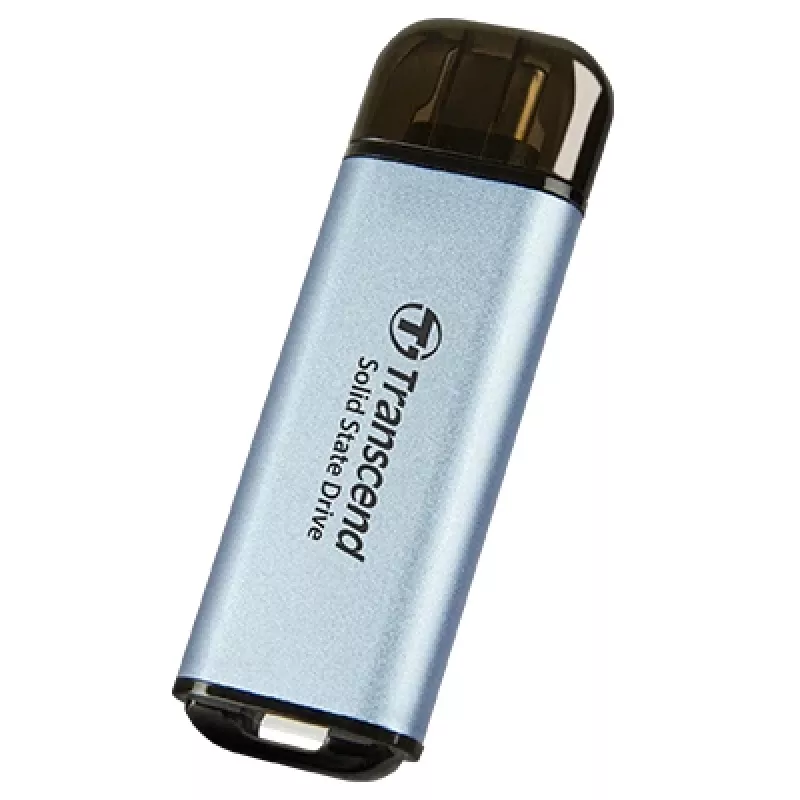 TRANSCEND ESD300C 1TB nešiojamas SSD diskas, USB Type-C, 3D NAND Flash, dangaus mėlyna