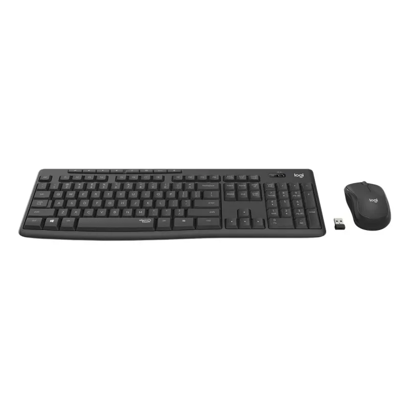 LOGITECH MK295 tylus belaidis klaviatūros ir pelės rinkinys – grafitas – Qwertz Šveicarija/Liuksemburgas