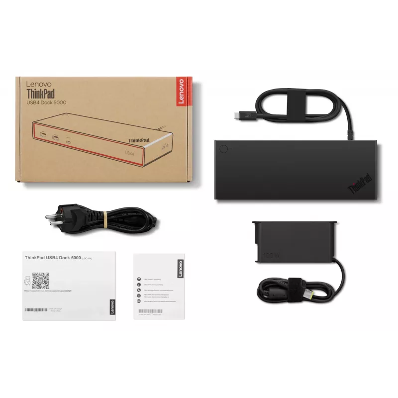 Lenovo ThinkPad USB4 Dock 5000 laidinis Thunderbolt 4 dokas juodas