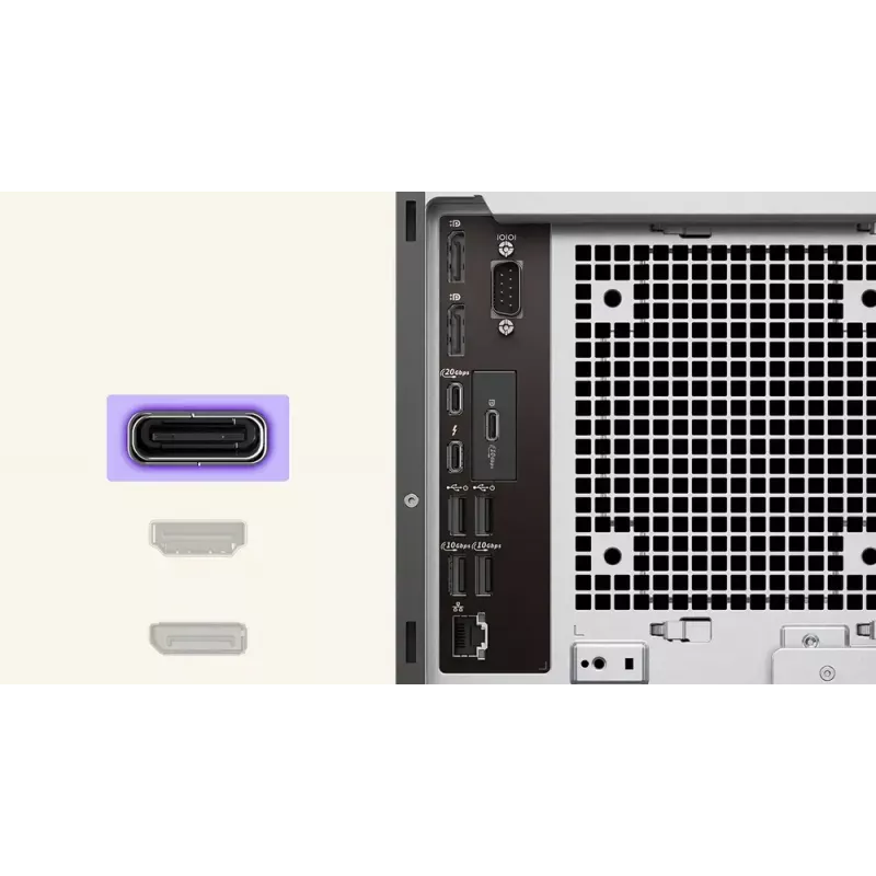 DELL Pro Max FCT2250 T2 Intel Core Ultra 9 285K 64 GB DDR5-SDRAM 1 TB SSD Windows 11 Pro stalinis kompiuteris juodas