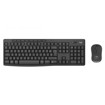 Belaidis klaviatūros ir pelės rinkinys Logitech MK370 Combo for Business, pilno dydžio, AZERTY (prancūziškas išdėstymas), grafitas