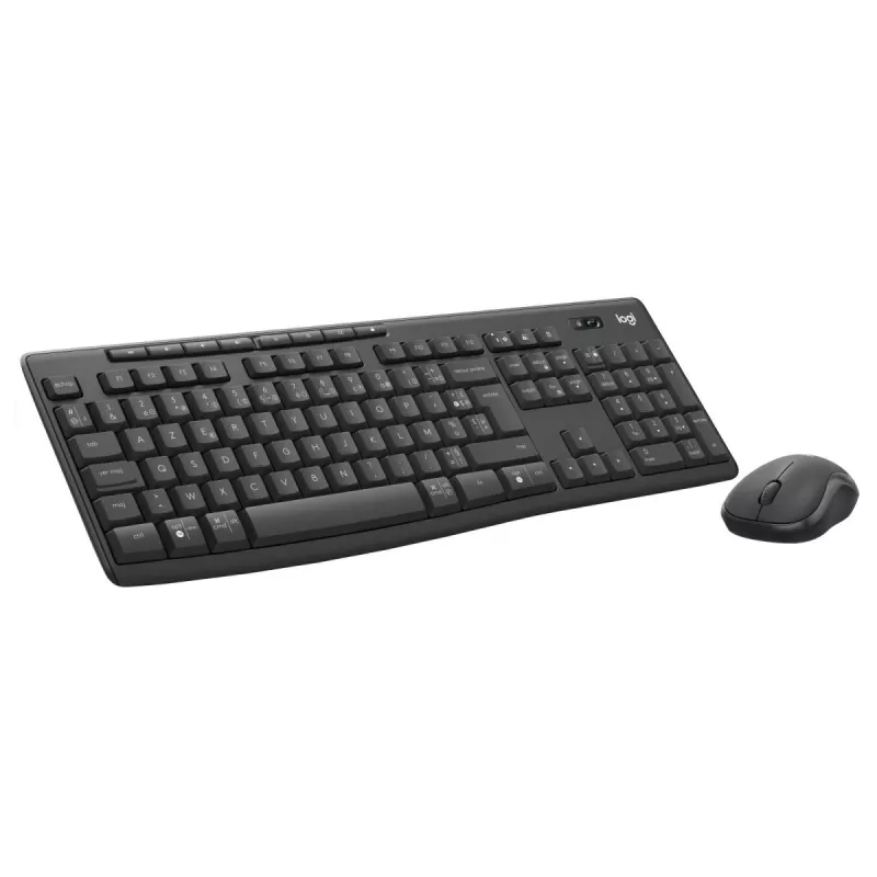 Belaidis klaviatūros ir pelės rinkinys Logitech MK370 Combo for Business, pilno dydžio, AZERTY (prancūziškas išdėstymas), grafitas