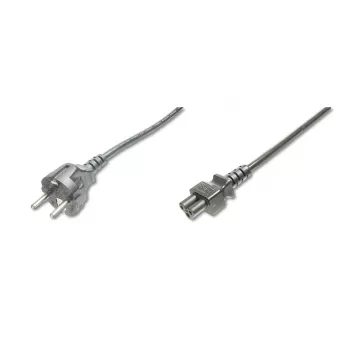 DIGITUS maitinimo laidas, CEE 7/7 (F tipo) - C5, 75 cm, H05VV-F3G 0,75 mm², juodas