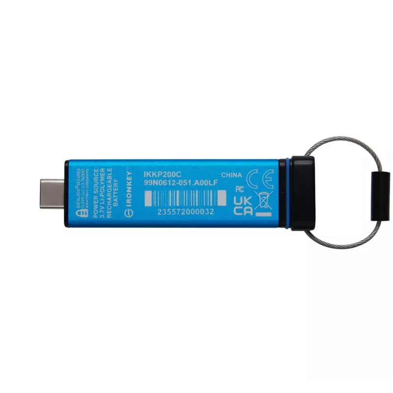 Kingston IronKey 64GB USB-C klaviatūra 200C, FIPS 140-3 Lvl 3 AES-256