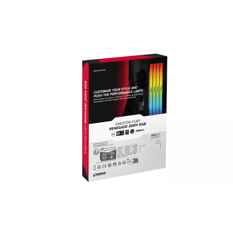 Kingston FURY Renegade 32GB (2x16GB) DDR4 3600MHz CL16 RGB atminties rinkinys