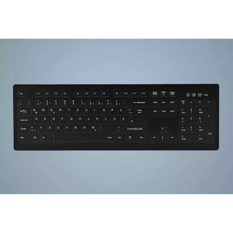 Contour Design Active Key AK-C8100 belaidė medicininė klaviatūra RF QWERTZ vokiška juoda