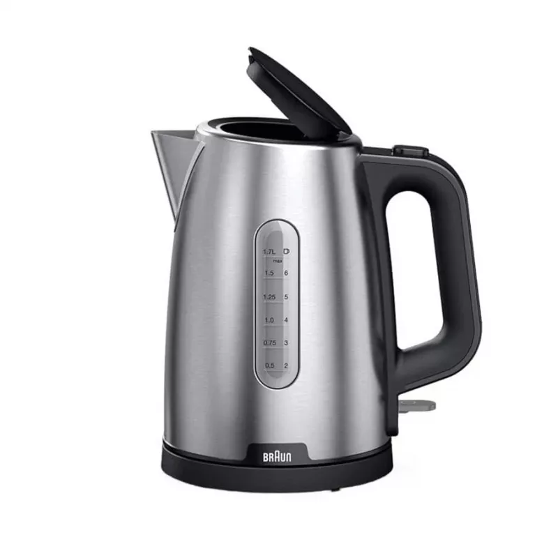 Braun PurShine WK102AI-WK1500BK elektrinis virdulys 1,7 L 2200 W Juoda, Nerūdijantis plienas