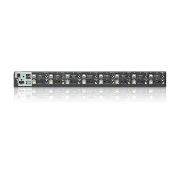 ATEN CS17916 16 prievadų USB-HDMI KVM jungiklis su USB periferiniu prievadu, 1920 x 1200 pikselių, WUXGA, 8,66 W, juodas
