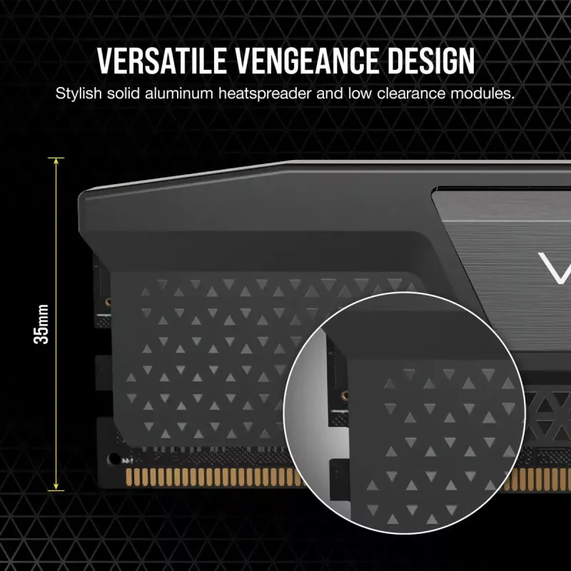 CORSAIR Vengeance 32GB (2x16GB) DDR5 7200MHz CL34 atminties rinkinys - juoda