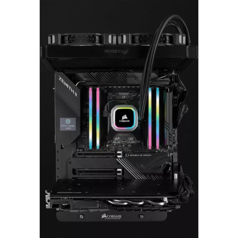 CORSAIR atmintis 32GB DDR4 3200MHz C16 (2x16GB) Vengeance RGB Pro juoda